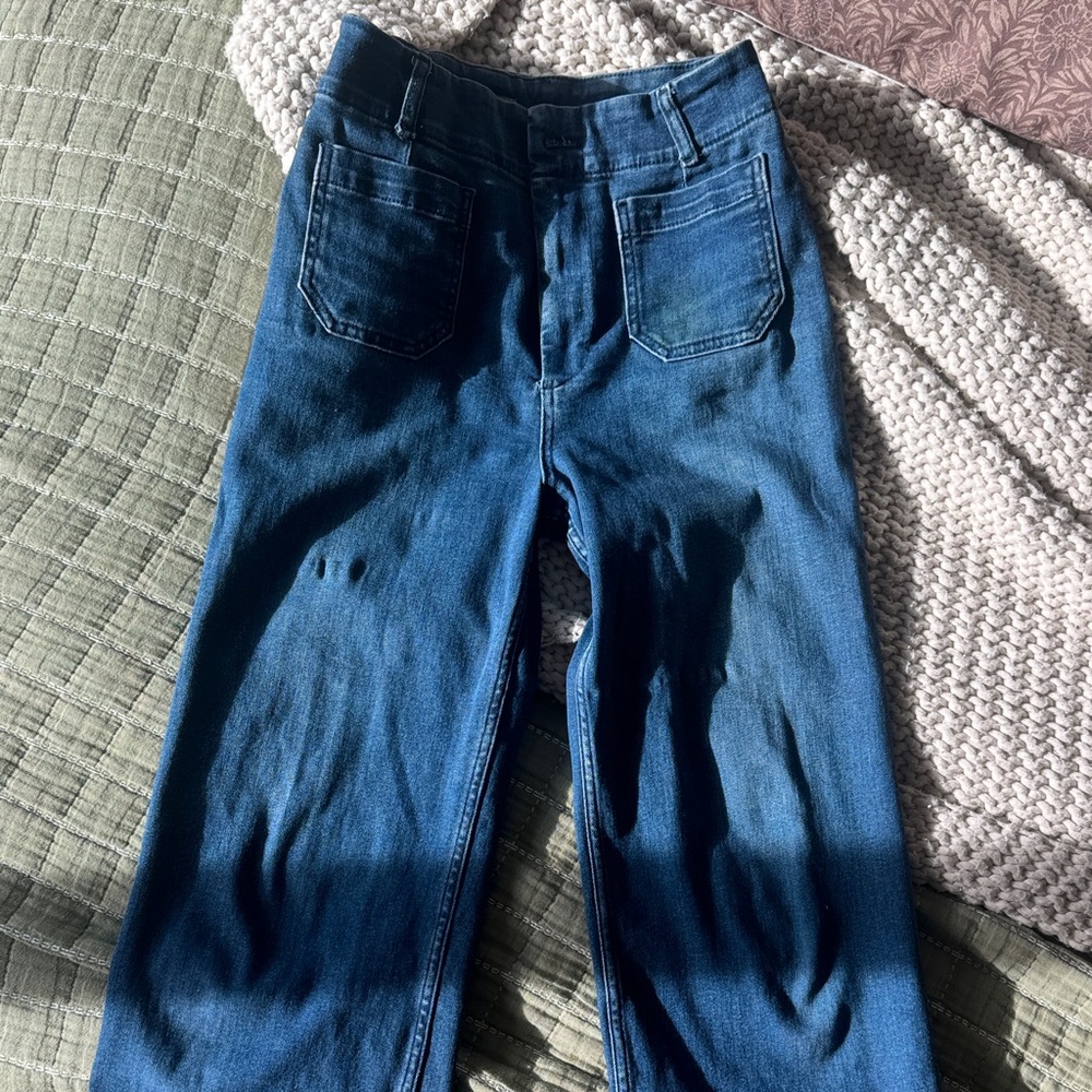 Pilcro Blue Flare & Wide Leg Jeans